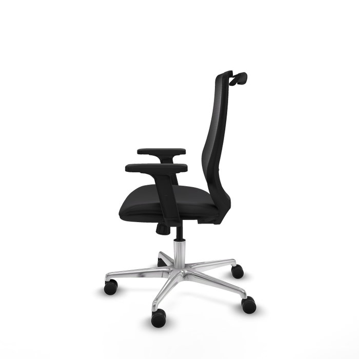 PIQUERAS Y CRESPO Silla de oficina Mardos con Mecanismo Sincro, Similpiel Negro