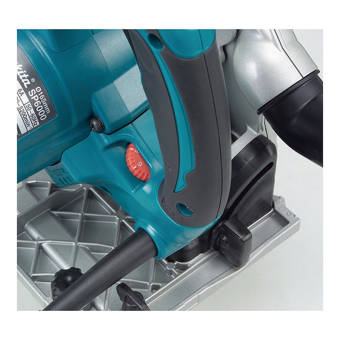 Makita SP6000J Sierra de Incisión 1300W 6400 RPM Disco 165mm Corte 56mm Negro y Azul