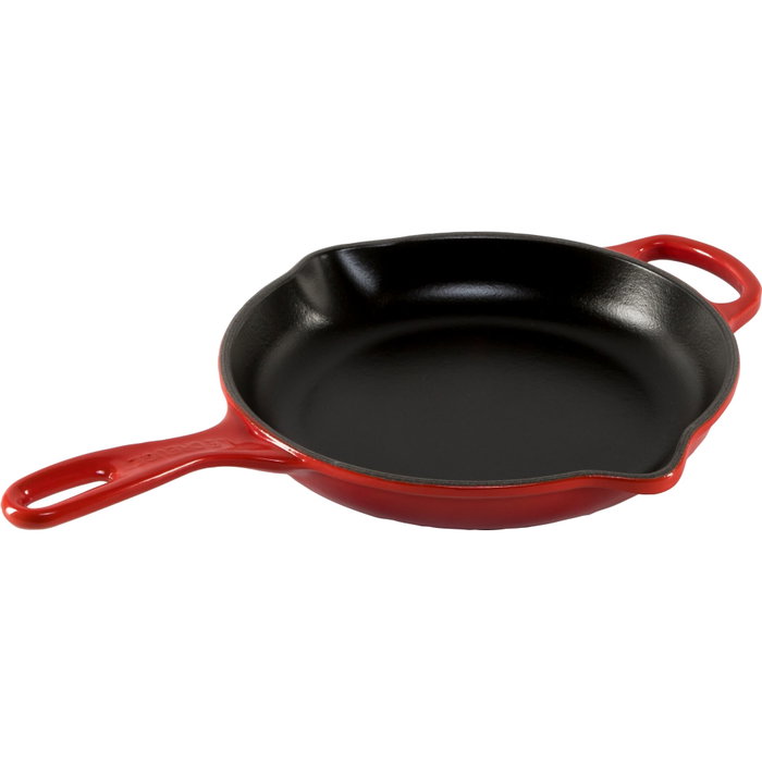 Le Creuset Sartén para Freír y Servir de Hierro Fundido, Rojo Cereza, 23 cm