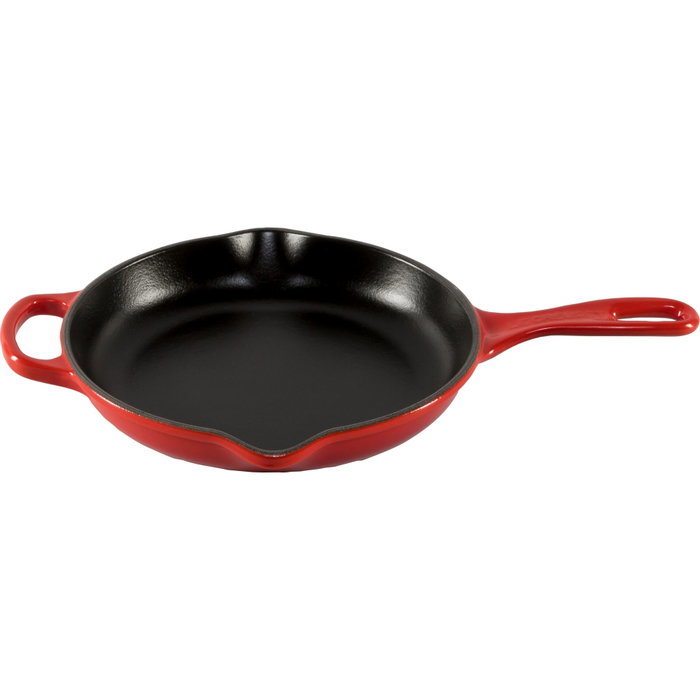 Le Creuset Sartén para Freír y Servir de Hierro Fundido, Rojo Cereza, 23 cm