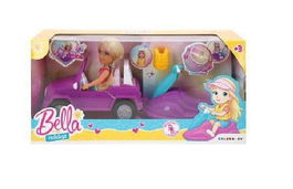 Color Baby Muñeca articulada Bella Holidays 15 cm Coh Coche y Moto Agua