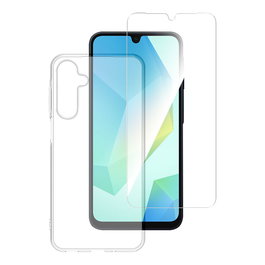 4smarts 541331 Set de Protección 360º para Samsung Galaxy A16 - Protector Pantalla y Trasera, Resistente a Golpes y Rayones, Transparente, 2 Piezas