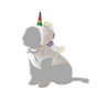 Disfraz Para Mascota Unicornio Fantasía Talla M para Perro - Color Blanco