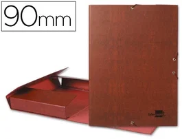 Liderpapel Carpeta proyectos folio lomo 90mm cartón forrado cuero 250x350mm