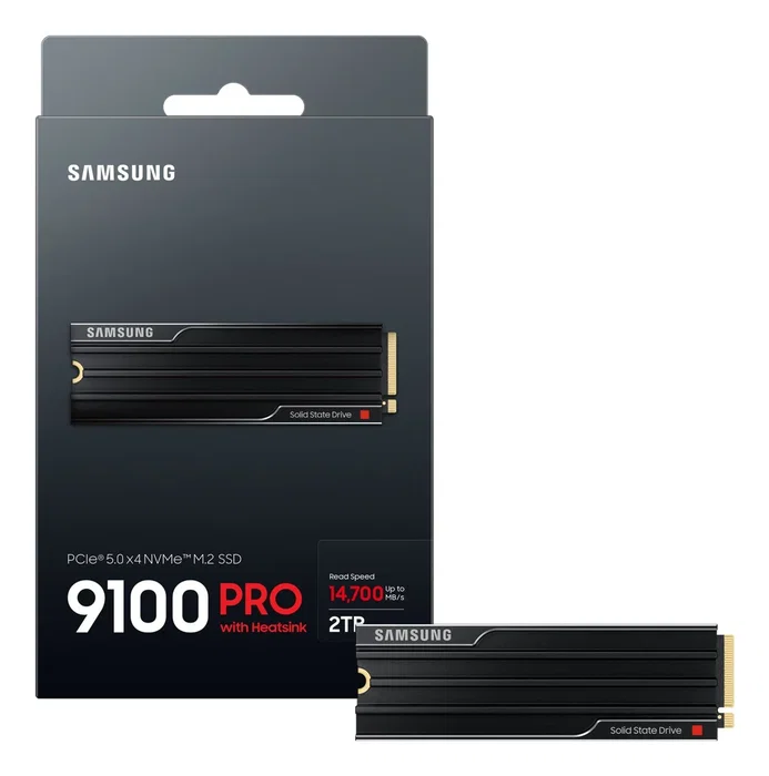 Samsung 9100 PRO Heatsink 2 TB SSD PCIe 5.0 NVMe M.2 2280 Samsung 9100 PRO Heatsink 2 TB SSD PCIe 5.0 NVMe M.2 2280