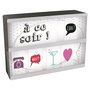 Home Deco Light Dina5 Caja Luminosa LED para Mensajes con 86 Tarjetas, Decorativa y Funcional