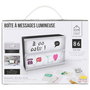 Home Deco Light Dina5 Caja Luminosa LED para Mensajes con 86 Tarjetas, Decorativa y Funcional