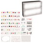 Home Deco Light Dina5 Caja Luminosa LED para Mensajes con 86 Tarjetas, Decorativa y Funcional