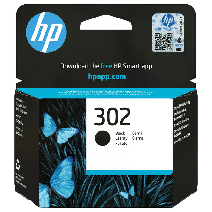 HP 302 Cartucho de Tinta Original Negro, Rendimiento Estándar HP 302 Cartucho de Tinta Original Negro, Rendimiento Estándar