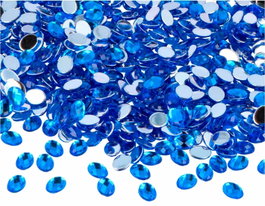 Innspiro Gemas Decorativas Acrílicas Ovaladas Azules 6x8mm 5000u
