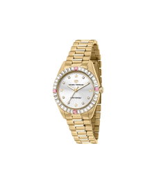Chiara Ferragni Reloj Analógico de Cuarzo 34mm con Caja Dorada y Correa Plateada