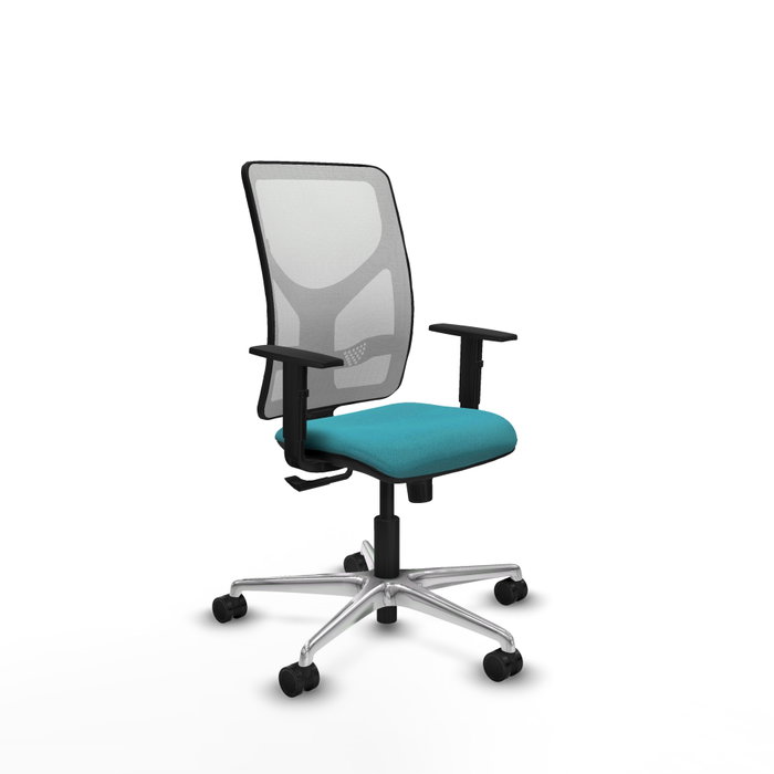 PIQUERAS Y CRESPO Silla de oficina Motilla con mecanismo Sincro, Turquesa y Blanco PIQUERAS Y CRESPO Silla de oficina Motilla con mecanismo Sincro, Turquesa y Blanco
