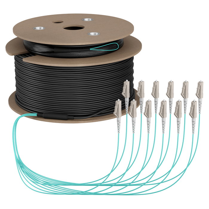 EFB Elektronik Cable de fibra óptica OM3 12x LC-LC 90m