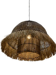 DKD Home Decor Lámpara de Techo de Fibras Naturales 74x57x65 cm