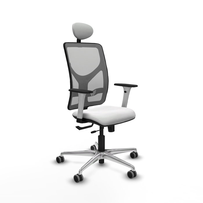 PIQUERAS Y CRESPO Silla de oficina Motilla con mecanismo Sincro/Traslack, Blanco y Gris PIQUERAS Y CRESPO Silla de oficina Motilla con mecanismo Sincro/Traslack, Blanco y Gris