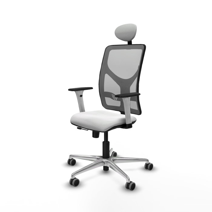 PIQUERAS Y CRESPO Silla de oficina Motilla con mecanismo Sincro/Traslack, Blanco y Gris PIQUERAS Y CRESPO Silla de oficina Motilla con mecanismo Sincro/Traslack, Blanco y Gris