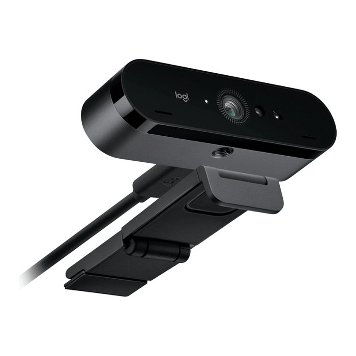 Logitech Brio 4K Webcam Livestream Graphite MS-Hello con Zoom 5x y Campo de Visión 90°, Diseñada para Windows 10 y 11