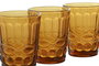 DKD Home Decor Set de 6 Vasos de Cristal Ambar 240ml 8x10x8 cm Colección Classic Garbo