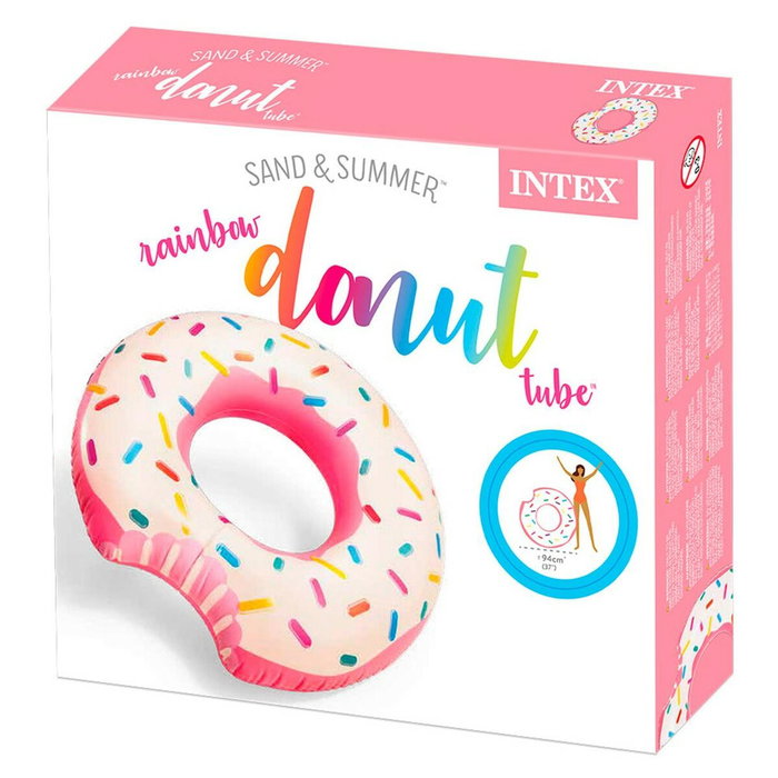 Intex Flotador rueda Donut Rosa bocado 94x23 cm