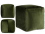 Giftdecor Puff Cuadrado Terciopelo 30x30 cm Verde (Set de 4)