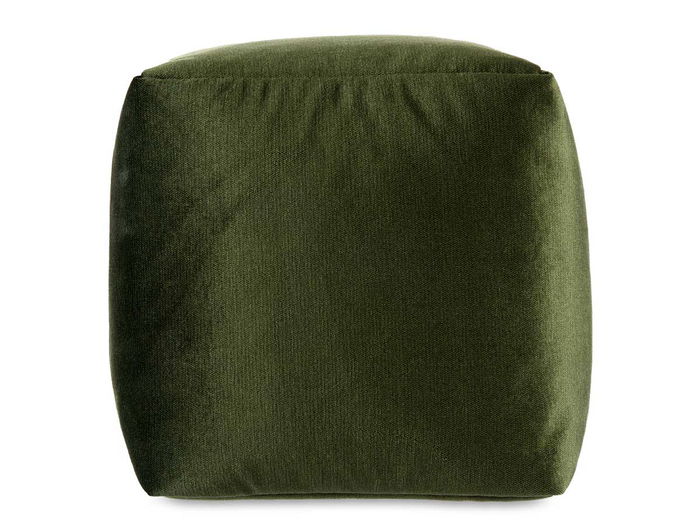 Giftdecor Puff Cuadrado Terciopelo 30x30 cm Verde (Set de 4)