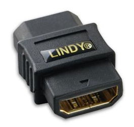 Lindy Acoplador HDMI FM/FM para Conectar Dos Cables HDMI, Hembra/Hembra, Conectores Dorados para Mejor Conductividad y Resistencia a la Corrosión