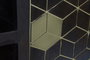 DKD Home Decor Rombo Gold Mueble TV Moderno Marrón Dorado 140 x 55 x 40 cm Acacia Metal Puertas