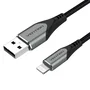 Vention LABHF - Cable USB 2.0 a Lightning (Macho) para iPhone, 1 Metro, Aluminio Gris - Compatible con iPhone XS/XR/X/8/7/6