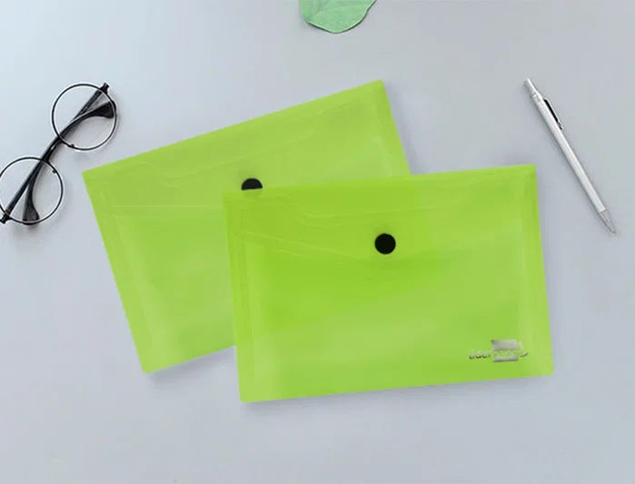 Liderpapel Carpeta Dossier con Broche Verde Translúcido DIN A6