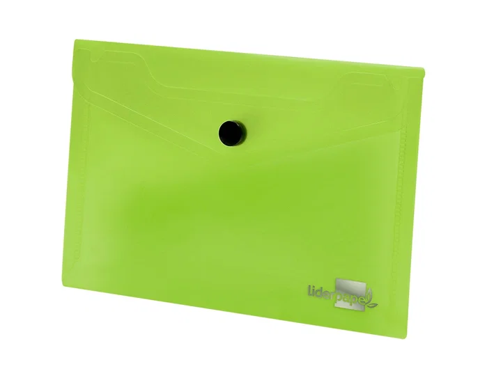 Liderpapel Carpeta Dossier con Broche Verde Translúcido DIN A6