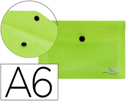 Liderpapel Carpeta Dossier con Broche Verde Translúcido DIN A6