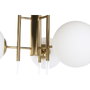 DKD Home Decor Lámpara de Techo de Metal y Cristal con Bolas Doradas 64x64x64 cm