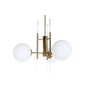 DKD Home Decor Lámpara de Techo de Metal y Cristal con Bolas Doradas 64x64x64 cm