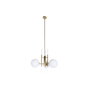 DKD Home Decor Lámpara de Techo de Metal y Cristal con Bolas Doradas 64x64x64 cm