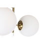 DKD Home Decor Lámpara de Techo de Metal y Cristal con Bolas Doradas 64x64x64 cm