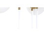 DKD Home Decor Lámpara de Techo de Metal y Cristal con Bolas Doradas 64x64x64 cm