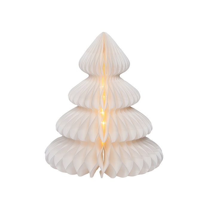 Lumineo Árbol de papel blanco con 40 LEDs Lumineo Árbol de papel blanco con 40 LEDs