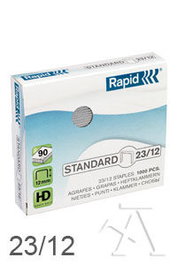 RAPID Caja de 1000 Grapas Estándar 23/12 Galvanizadas