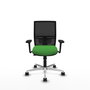 PIQUERAS Y CRESPO Silla de oficina Yunquera Verde con Brazos 3D