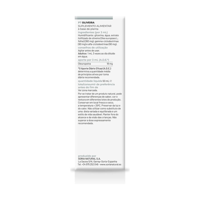 Soria Natural Extracto de Olivo Fórmula XXI 50 ml Soria Natural Extracto de Olivo Fórmula XXI 50 ml
