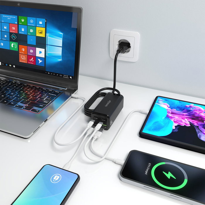 Aisens Cargador Sobremesa GaN 100W 3xUSB-C y 1xUSB-A Negro Aisens Cargador Sobremesa GaN 100W 3xUSB-C y 1xUSB-A Negro