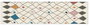 DKD Home Decor Alfombra Moderno Multicolor Rombos Poliester 240 x 60 cm (2 Unidades) 240x60cm