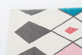 DKD Home Decor Alfombra Moderno Multicolor Rombos Poliester 240 x 60 cm (2 Unidades) 240x60cm