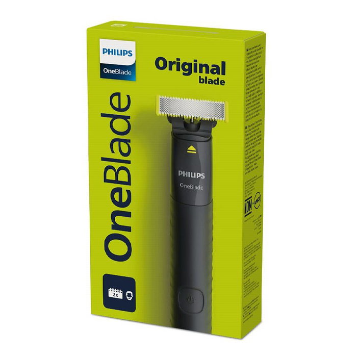 PHILIPS OneBlade Afeitadora Recargable para Barba y Bigote, Color Negro