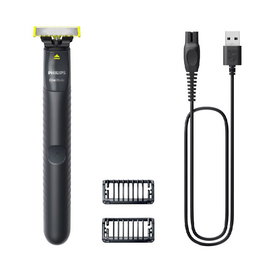 PHILIPS OneBlade Afeitadora Recargable para Barba y Bigote, Color Negro