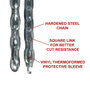 Master Lock Cadena de Acero Endurecido con Funda Protectora 8021EURD