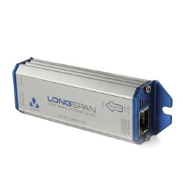 Veracity LONGSPAN converter Single POE with POE out, extended POE in, and SafeView display