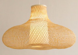 DKD Home Decor Lámpara de Techo Balines Bambú Natural 75 x 75 x 48 cm