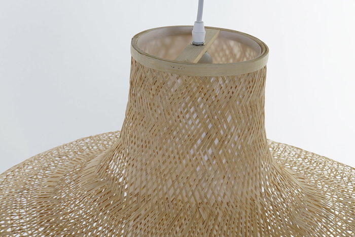 DKD Home Decor Lámpara de Techo Balines Bambú Natural 75 x 75 x 48 cm