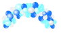 VIVALLOONS Guirnalda de Arco Light Colores Pastel Claro 55 Unidades